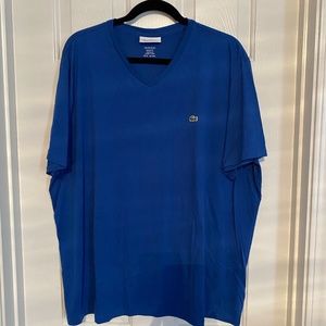 Lacoste men’s v-neck, royal blue t-shirt. XXXL (probably fits XXL)
